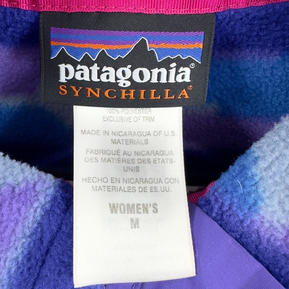 Patagonia Fleece Womens Medium Synchilla Snap T Aztec Southwest Gorp Colorful - Picture 6 of 10